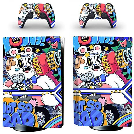 Für PS5 Skin Disc Edition Anime Console Und Controller Vinyl Cover Skins Wraps Für PS 5 Disc Version 32893 Blasenfrei Kein Schaum Kratzfest