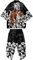 DOSLAVIDA Ensemble cardigan kimono japonais pour homme style chinois imprimé veste pantalon ensemble ouvert sur le devant sept manches haut et short, 10 - Noir, Small