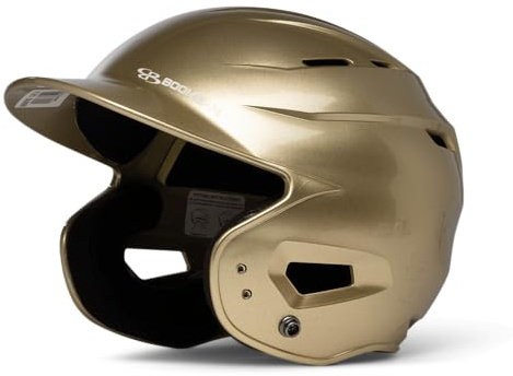 Boombah DEFCON Metallic Gloss Solid Batting Helmet Sleek Profile NOSCAE Vegas Gold - Size Junior 6 1/4 - 7