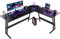 Devoko L Shaped Gaming Desk 170x130x75cm With Removable Monitor Stand, Corner Computer Desk Large PC Writing Table for Home and Office,Easy to Assemble, Black Frosted