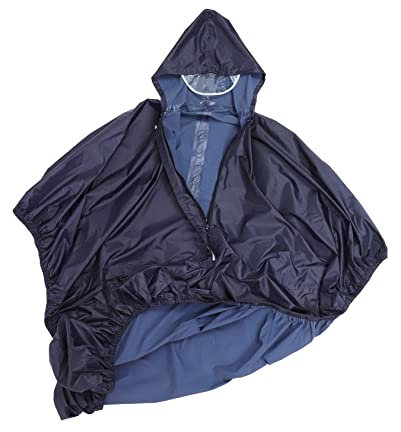 LIFKOME Reflektierender Regenponcho Mit Kapuze Für Rollstuhlfahrer Im Freien Und Strapazierfähig Mit Grifföffnung Für Bequemes Sitzen Starkem Wind Geeignet