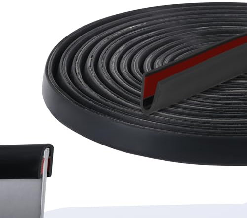 FIFIBANG 3 mm * 3M Perfil protector de bordes de goma EPDM, Protección de Bordes de Goma de Sellado, Sello de la Puerta del Coche, para puertas de automóviles puertas ventanas (3mm* 3M)