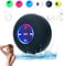 Integralz Shower Speaker, Integralz Speaker, Bathroom Waterproof Wireless Bluetooth Speakers with LED Light, Mini Bluetooth Shower Speaker Waterproof Suction, for Bathroom And Outdoors (Black)