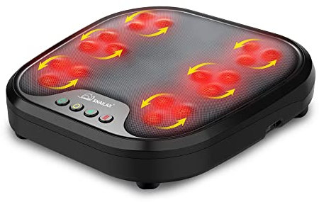 Snailax Fußmassagegerät mit Wärme für Plantarfasziitis, Shiatsu-Füße Massagegerät mit tiefem Kneten, Geschenke für Frauen Männer Mama Papa