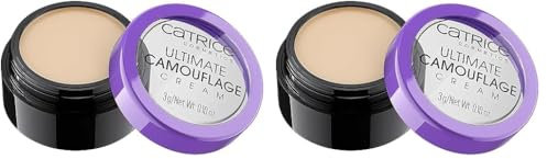 Catrice Ultimate Camouflage Cream, CC Cream, Nr. 010, Nude, langanhaltend, mattierend, natürlich, für unreine Haut, vegan, ohne Parfüm, ohne Alkohol, ohne Parabene, 2er Pack (3g)