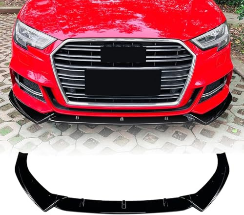 TYUMGXIAO Auto Frontspoiler für Audi A3 S3 8V 2017-2020, Antikollision Frontlippe Frontspoiler Frontstoßstange Lip Splitter Zubehör