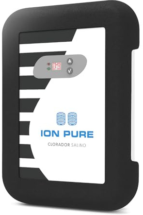 Clorador salino Ion Pure Salt 40 – para Piscinas hasta 200 m³ – Producción 40 g/h – Célula autolimpiante – Pantalla LED – Bajo Mantenimiento – Instalación Sencilla