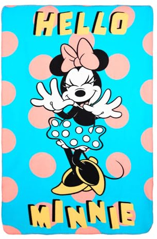 Clondo Decke für Kinder, für Minnie Fan, weiches Fleece für Mädchen, Geschenkidee, Gadget, super weich