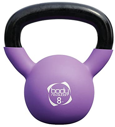 Body Revolution, kettlebell in neoprene, in ghisa rivestita in gomma (da 2 kg a 24 kg), 8kg
