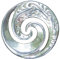 Schal-Ring Maori Koru Spirale. Hand gegossen von William Sturt aus Deutsch Zinn.