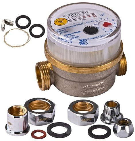 Waschtischzähler Qn 1,5, Q³ 2,5 DN15 AG 3/8' IG EG 10 mm kalt