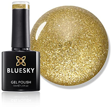 Bluesky Gel Nail Polish, Platinum 02, Good as Gold, 10 ml Long Lasting, Chip Resistant, 10 ml (Requires Drying Under UV LED Lamp)