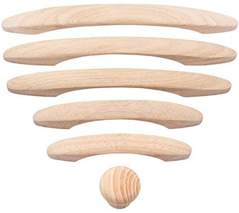 ONPIRA Holzgriffe Holz Knopf Holzknopf Möbelgriff Schubladengriff Möbelgriffe Natur (Bohrabstand: 192mm)