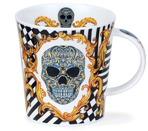 Dunoon Tasse en porcelaine anglaise Motif tête de mort en Elysium Fabriqué en Angleterre - gris