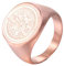 OAKKY Rétro Étoiles Rond Nautique Boussole Mystique Signet Bague Homme Acier Inoxydable Hip Hop Déclaration Bands Or Rose Taille 62