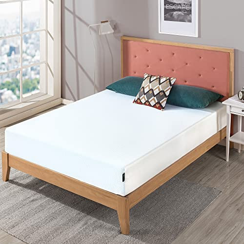 Zinus Materasso in Memory Foam con Gel Rinfrescante al Tè Verde, 140 x 190 cm, Altezza 25 cm, Materasso Arrotolabile, Schiuma in gel Rinfrescante, OEKO-TEX