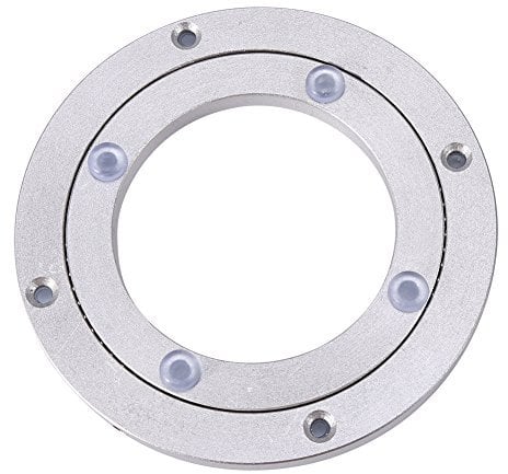 Hochleistungs-Aluminiumlegierung Rotierende runde runde Platte Plattenspieler Lager Esstisch rotierende Platte für Restaurant Kuchen Dekorationen TV-Rack(4Inch)