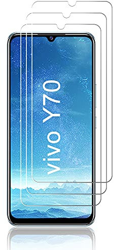 J&D Compatible pour Vivo Y70 Protection écran, 3 Pièces Verre Trempé Non Couverture Complète Protecteur d'Écran Clair HD pour Vivo Y70