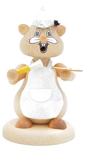 Kuhnert - Hamster Räuchermann Räucherfigur Massivholz gedrechselt 13cm (Maler)