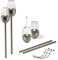 esotec Solar Kerzenleuchte TAYO Solarleuchte für außen | 4er Set Stecklicht Flackerlicht Kerze Gartenleuchte Steckleuchte für draußen | hängend und stehend AKKU IP44 METALL outdoor silber 102860