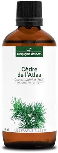 CÈDRE DE L'ATLAS BIO - 100mL - Huile Essentielle de Qualité Premium - 100% Pure, Naturelle, Garantie ChromaCert - Chémotypée et Intégrale - La Compagnie des Sens