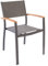 Villana Stapelstuhl, anthrazit, Alu/Textilene, 54x 56x 84 cm, FSC Armlehnen Akazienholz