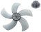 Aislor Plastic Fan Blades Replacement Part Fits for 16-inch Standing Pedestal Fan or Table Fanner Black E 16 Inch