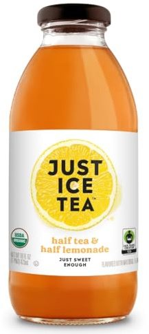 Just Ice Tea, Tea Half And Half Lemonade Organic, 16 Fl Oz