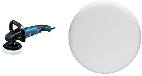 Bosch Professional Polierer GPO 14 CE (1.400 Watt, Leerlaufdrehzahl 750-3.000 min-1, inkl. Zusatzhandgriff, D-Griff) + Polierschwamm für Exzenterschleifer (Ø 170 mm)
