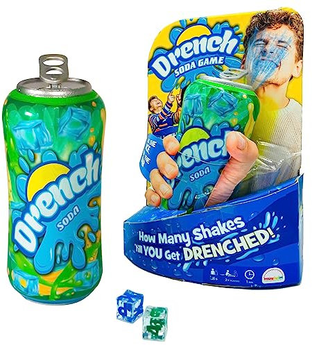 MUKIKIM Drench Soda Game - Family & Party Interactive Game of Chance. Roll Dice, Shake Can & Pull The Tab! The Last Person to Stay Dry Wins! Great Fun for Kids and Adults Ages 5+
