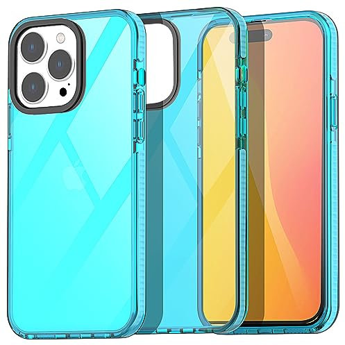 AICase Neon iPhone 15 Pro Max Hülle,Ultra Dünn Handyhülle für iPhone 15 Pro Max Durchsichtig Bunt Leuchtend Anti-Gelb Vergilbungsfrei, Dünne Robuste Schutzhülle Silikon Handyhülle Case Bumper 6,7_2