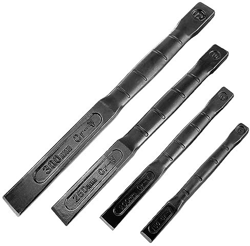 WEDO Burins Plats,Burin de Mécanicien,Pelle Plate,Burin à Béton,Tête de Burin,Séparateur de Pierre,Ciseau de Maçonnerie, Ciseaux de Maçonnerie en Acier, 15,2 cm, 20,3 cm, 25,4 cm, 30,5 cm, acier CR-V