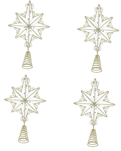 ABOOFAN 4 Pezzi Di Puntale A Forma Di Stella Per Albero Di Natale Decorazione A Forma Di Stella Per Albero Di Natale Facile Da Usare