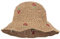 Meliyya Damen Papierstroh Sonnenhut Erdbeere Muster Strohhut Faltbarer Verstellbar Sommer Strandhut Breite Krempe Sommerhut, Khaki