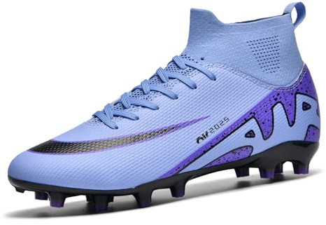 Scarpe da Calcio Uomo Sportivo All'aperto Professionale Scarpe da Calcetto Erba Sportivo All'aperto Bambino Calcetto(Viola AG 34)