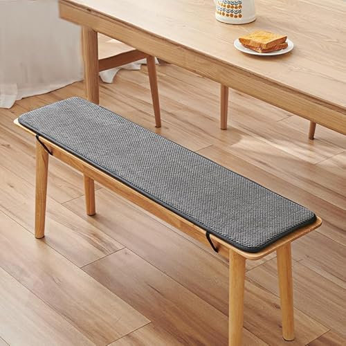 Homesally Bankauflage Outdoor, Sitzkissen Bank Innenbereich, Stuhlkissen Bankkissen für Outdoor Gartenbankauflage, Waschbar rutschfeste Sitzpolster,Dark Grey,30x200cm