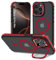 AENLIG Hülle für iPhone 16 Pro Max Magnetische Case mit Ständer,Stoßfest Schutzhülle Cover,Kratzfeste Rückseite, Magsafe HandyHülle Cover für iPhone 16 Pro Max 6.9 Zoll (Rot)