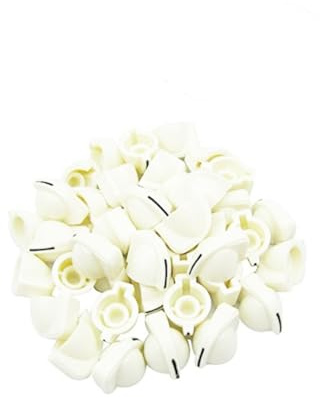Abaodam 24pièces Knobs De Contrôle Pour Pédales Effet Et Amplificateurs Boutons Plastique Blanc Pour Guitare Électrique Et Basse
