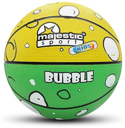 Majestic Sport Basketbälle für Kinder, Jugendliche and Erwachsen größe 4, Basketball Outdoor Indoor, Bubble Multicolor