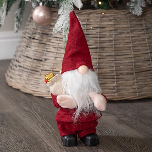 Samuel ALEXANDER 35cm Battery Operated Musical Walking Christmas Gonk Decoration in Red