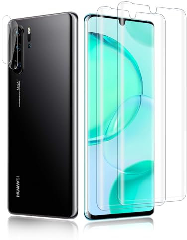 Carantee Schutzfolie für Panzerglas für Huawei P30 Pro, 2+2 Stück Schutzglas Folie für Huawei P30 Pro mit Kameraschutz, 9H Härte, HD Blasenfrei Schutz Glas Displayschutz, Fingerabdruck Panzerfolie