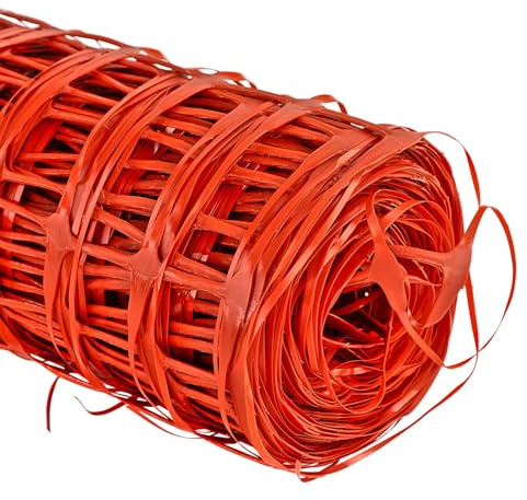Bauschutznetz 1x50 m | Fangnetz, Fangzaun, Bauzaun, Schutznetz, Warnzaun, Sicherheitszaun