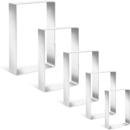 5 PCS Rectangle Cookie Cutter Stainless Steel Square Cookie Mold Rectangle Biscuit Molds Pastry Molds Fondant Cake Cookie Cutter Set 1 Inch Depth, Pastry Cutters, Soap Cutter Square Cookie Cutters