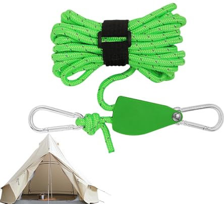 yakermur Camping Rope, Colorful Hiking Rope, Portable Tent Tightening Tool, Parachute Cord for Climbing, Hiking, Backpacking
