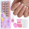 Lot de 150 faux ongles à coller - French Tip - En gel souple - Couvrance complète - Sensation naturelle et agréable - Ballerine blanche