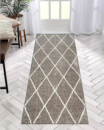 Alfombra larga antideslizante lavable de 100 x 500 cm para pasillo de cocina, pasillo, dormitorio, salón, poliéster, duradera, ajustable, se vende por metros