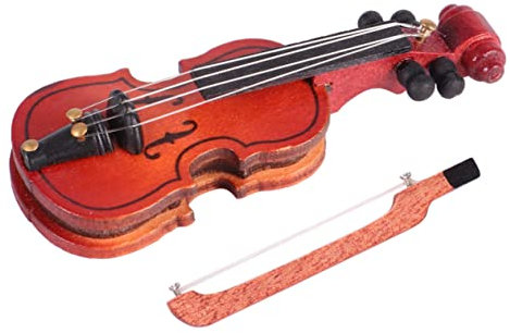 UPKOCH Mini Violinen Für -zubehör Hochwertige Simulation Geigen Kreative Fotorequisiten Mit Ständer Für Dekorative Gestaltung