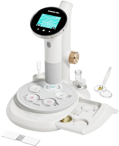 Science CAN MIKROSKOP Vision (Kinder Mikroskop, 400-fache Vergrößerung, tragbar, Lernspielzeug, mit Zubehör, ab 8 Jahren, Spielzeug für Kinder) 1602912024de0001, schwarz
