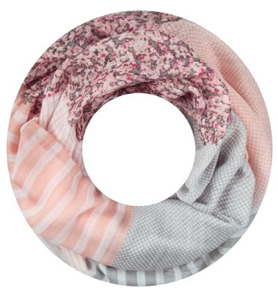 Majea Damen Loop Schal Schlauchschal Halstuch (880020) (rosa 25)