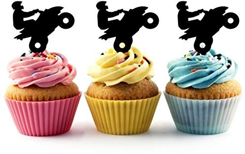 Innovedesire ATV Quad Jump Kuchenaufsätze Hochzeit Geburtsta Acryl Dekor Cupcake Kuchen Topper Stand für Kuchen Party Dekoration 10 Stück